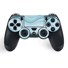 Skins Decal Wrap for PS4 / PS4 Pro Controller - Baby Blue Ice Swirl Marble