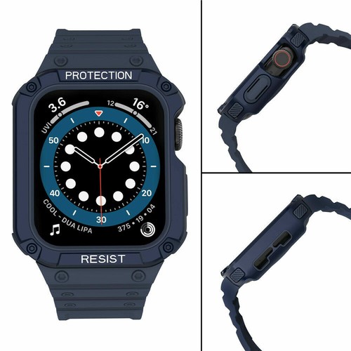 Rugged Protective Case Wrist Strap Band For Apple Watch Series 7/6/5/4/3/2/1/SE - Picture 48 of 67