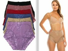 Jennifer High Waist Briefs Tummy Control Girdles Lace Shaper Panties 3031 S-XL