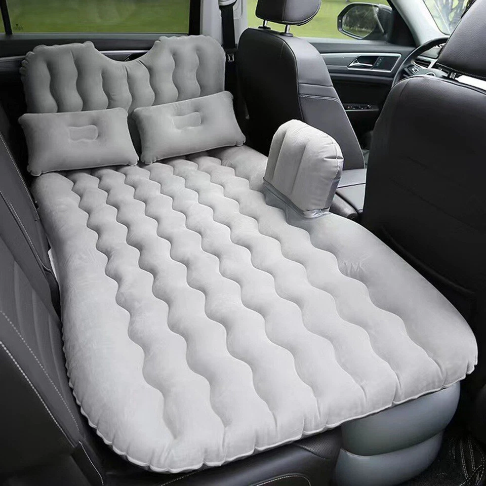 Inflatable Car SUV Air Mattress Camping Bed Cushion + Pillows &Pump Sleeping Pad - Image 2 of 4
