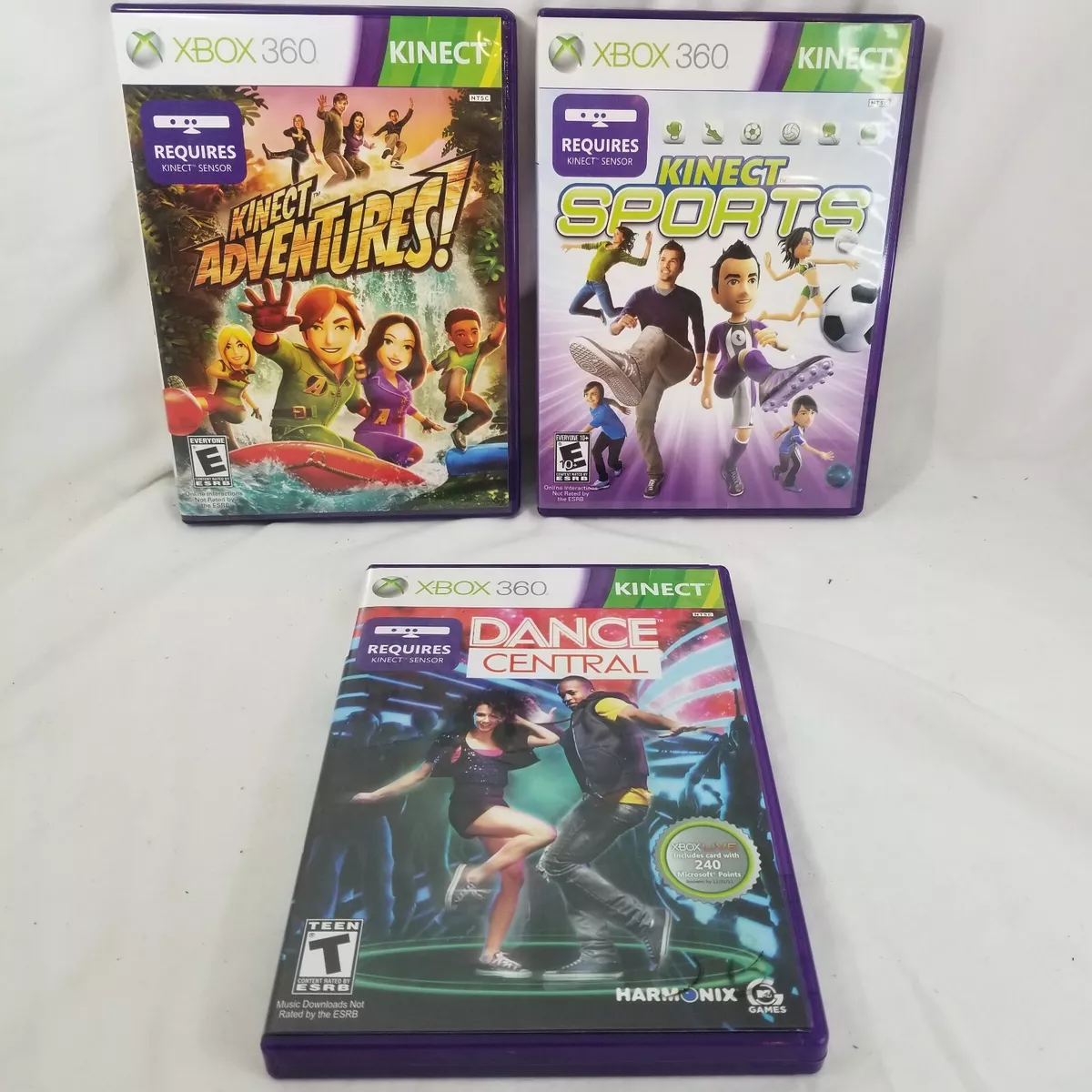 LOT OF 6 XBOX 360 KINECT GAMES-Some Manuals Included