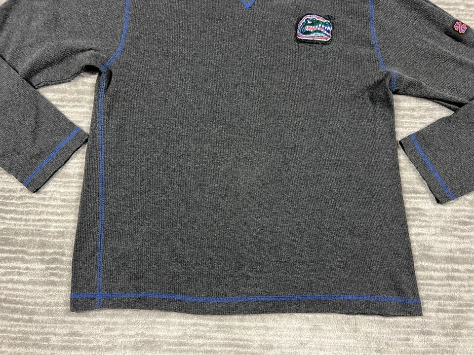 Izod Shirt XL Gray Collegiate UF Florida Gators Long Sleeve Thermal Waffle Knit - Image 3 of 4