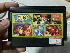 Famicom NES Juego S5002 5 en 1 Rey León 3, Mandíbula, Donkey Kong 2, 1942, Hacha de Oro 4