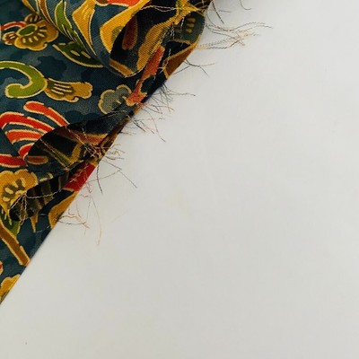 UnUsed Bird Flying #A 14x40 Vintage Japanese Kimono Silk