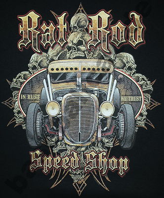 T-Shirt #618 RAT ROD SPEED SHOP OLDSCHOOL HOTROD Dragster Pin Up V8 Rockabilly