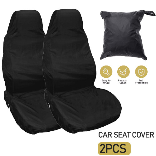 2Pcs Front Seat Covers Universal Car Van Waterproof Anti-dust Protector Clean UK - Picture 2 of 14