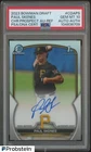 2023 Bowman Chrome Refractor Paul Skenes RC Rookie /499 PSA 10 PSA/DNA AUTO