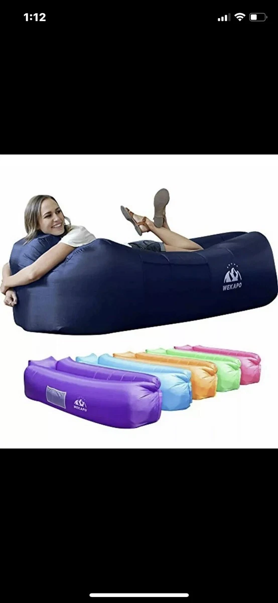 Wekapo Inflatable Lounger Air Sofa Hammock Purple Portable Dorm