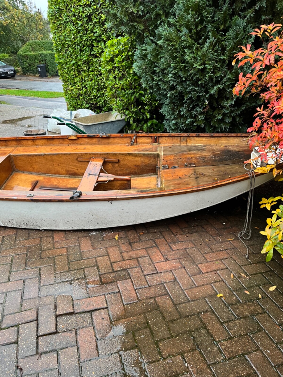 Mirror Sailing Dinghy with Sail, Oars, Anchor eBay