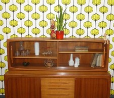 Dyrlund 1960er Teak Hängeschrank Vitrine zur Wandmontage danish design Regal 60s