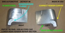 193519361937193819391940 Ford Car Lower Rear Fender Repair Section 40 Pair