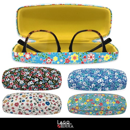 Protective Floral Snap Shut Hard Glasses Case Sunglasses Spectacle
