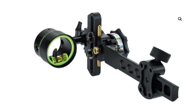 HHA Tetra Tournament Bow Sight - .019 1-Pin With 1 5/8" Scope For Right Hand