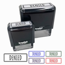 Denied Double Line Border Self-Inking Rubber Stamp Ink Stamper Business Office