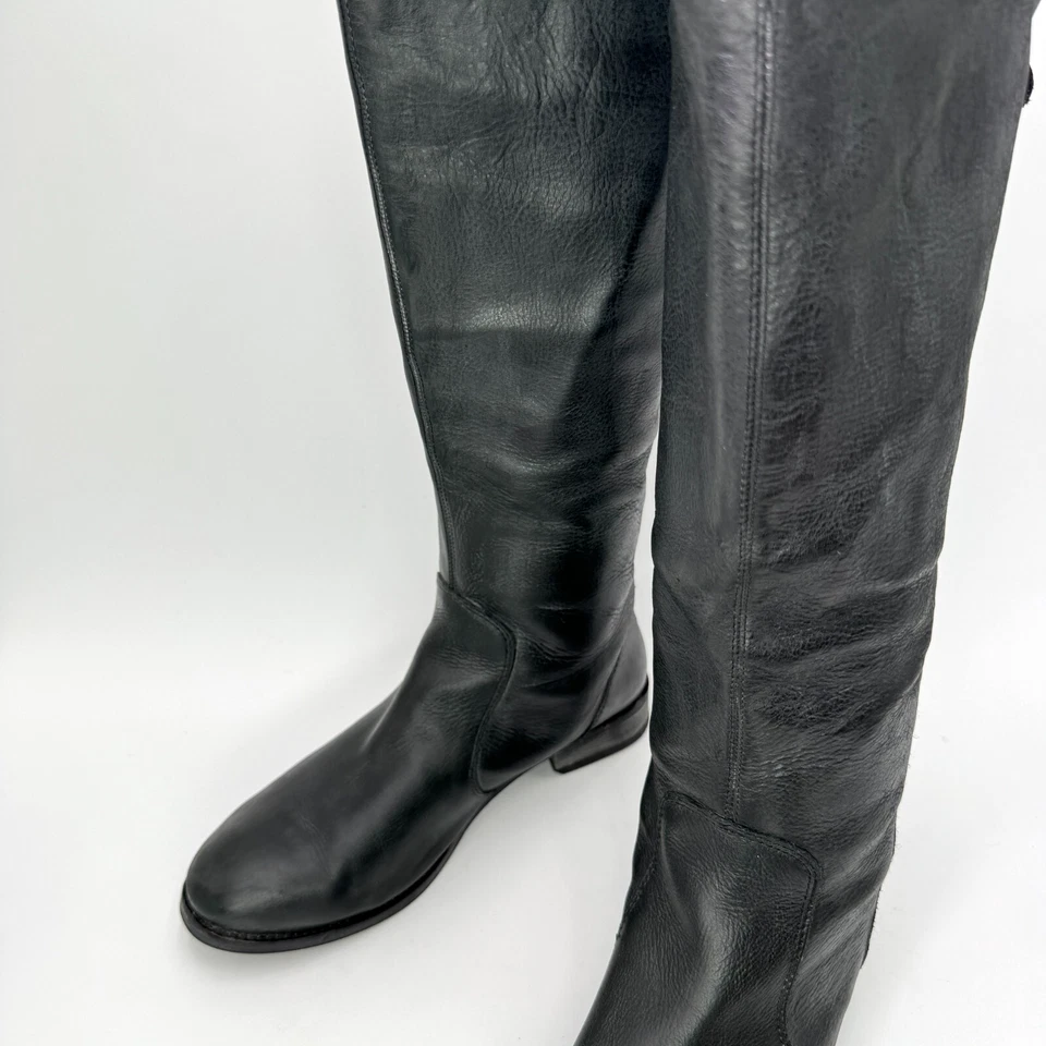 Bota de Moto Caterpillar Mujer 8.5 Cat Cuero Negro Hasta la Rodilla P30807 Forrada en Calle Foto 3 de 4