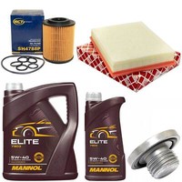 MotoröL Filter Set 5W40 6 Liter + ÖLablassschraube FüR Opel Astra H Kasten 1.7