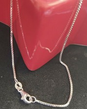 Box Chain Anklet -- Sterling Silver -- 1.2mm* -- 12 inch* -- Made in Italy  BN