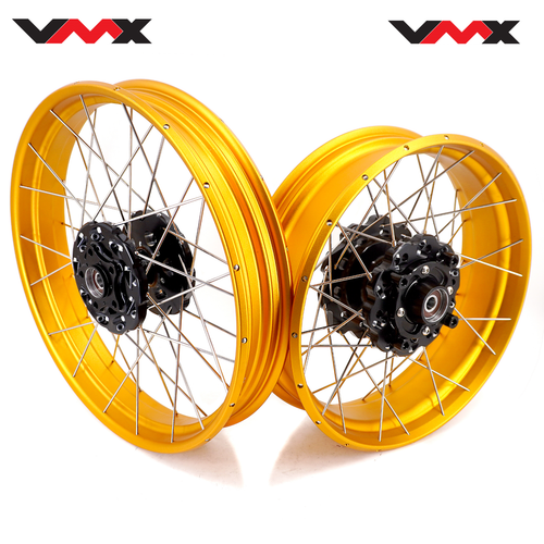 VMX 1917" Tubeless Spoke Wheels Gold Rims Dual Disc For HONDA CB500X