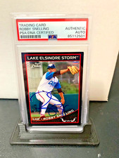 Robby Snelling autograph signed 2023 Lake Elsinore Storm baseball card PSA Slab!