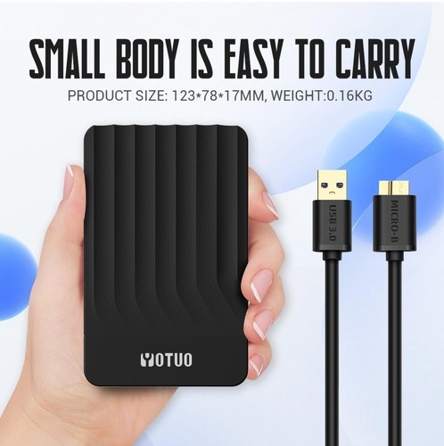 Portable External Hard Drive Storage Expansion 1TB Mobile USB 3.0 Hard Disk - Picture 2 of 7