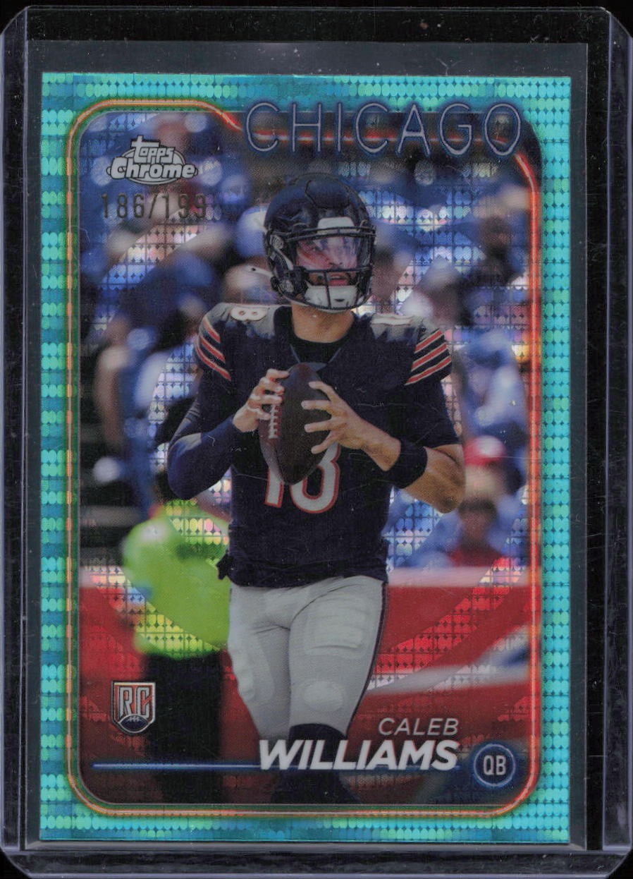 2024 Topps Chrome #202 Caleb Williams Aqua Sonar Refractor #/199