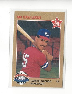 1988 Texas League All-Stars Grand Slam #32 Carlos Baerga Rookie Indians Mets