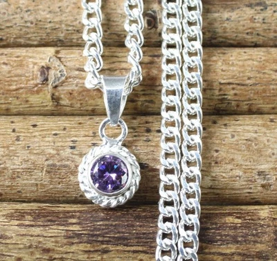 Cadeau pour partenaire diamant solitaire 1,25 ct violet rond certifié... - Photo 1/4