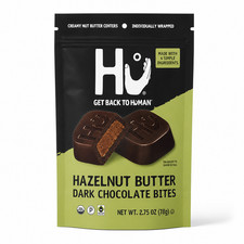 Hu Hazelnut Butter Dark Chocolate Bites 2.75 oz - Individually Wrapped, Creamy