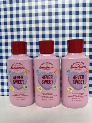 3X ~ Bath & Body Works ~ 4EVER SWEET ~ BODY LOTION ~ SWEETHEARTS COLLECTION