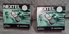 Vintage Nextel Motorola i550 Plus Phones Lot w/ Boxes Manuals Accessories iDEN