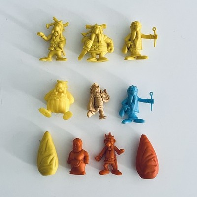 Lot x10 mini pvc Figures Asterix Obelix Dunkin vintage official Uderzo Spain 90s