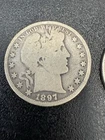 Lot Of 2 Barber Half Dollars 1897 And 1898 Nice Details No Reserve!