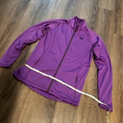 Helly Hansen Women's Grid Fleece Full-Zip br Jacket - Size Large (Purple)