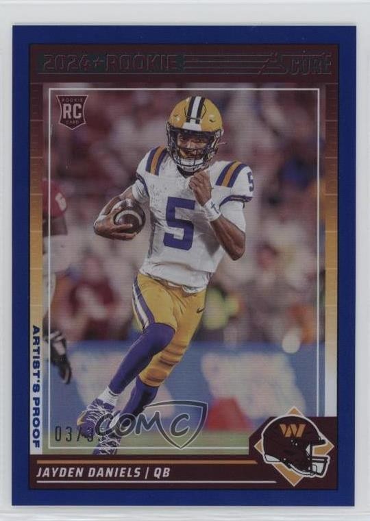 2024 Score Rookies Artist's Proof /35 Jayden Daniels #302 Rookie RC