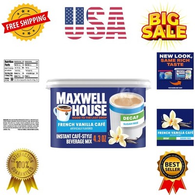 Instant Cafe-Style Beverage Mix, Decaf and Sugar Free, Easy to Prepare, 1 Can...