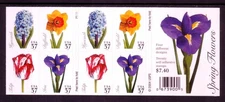 #3903b SPRING FLOWERS . PLATE #P1111.  SELF-ADHESIVE PANE.  VF NH.  BCV $25