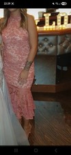 Pretty Little Thing Midi Dress Size 10  Coral Colour