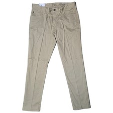 IZOD Men's Straight Tapered Fit Stretch 5 Pocket Pants Cedarwood Khaki 32x30 AG 