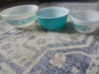 PYREX Blue Horizon Mixing Bowl Set Vintage VTG 401, 402, 403