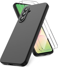 COVER CUSTODIA NERA PER SAMSUNG GALAXY A36 5G + PELLICOLA IN VETRO TEMPERATO