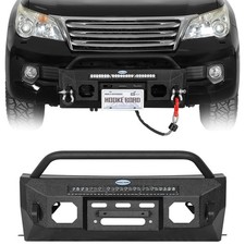 Fit 2010-2013 Lexus Gx460 Stubby Front Bumper Steel W Winch Plate Light Bar Fit 2010-2013 Lexus Gx460 Stubby Front Bumper Steel W Winch Plate Light Bar