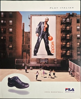 Vintage 2002 Fila Moda Basketball Play Italian Sport Life Rare Y2K Print Ad