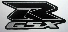 Large GSXR Patch Embroidered Silver Suzuki Hayabusa GSXR