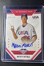 2020 Panini USA Baseball Stars & Stripes - 15u National Team Signatures Matthew
