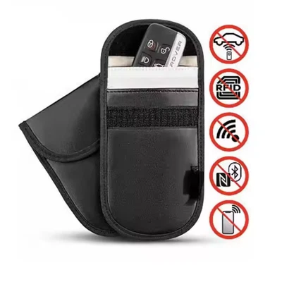Confezione da 2 custodie bloccanti segnale chiave auto Faraday gabbia sacchetto blocco RFID senza chiave
