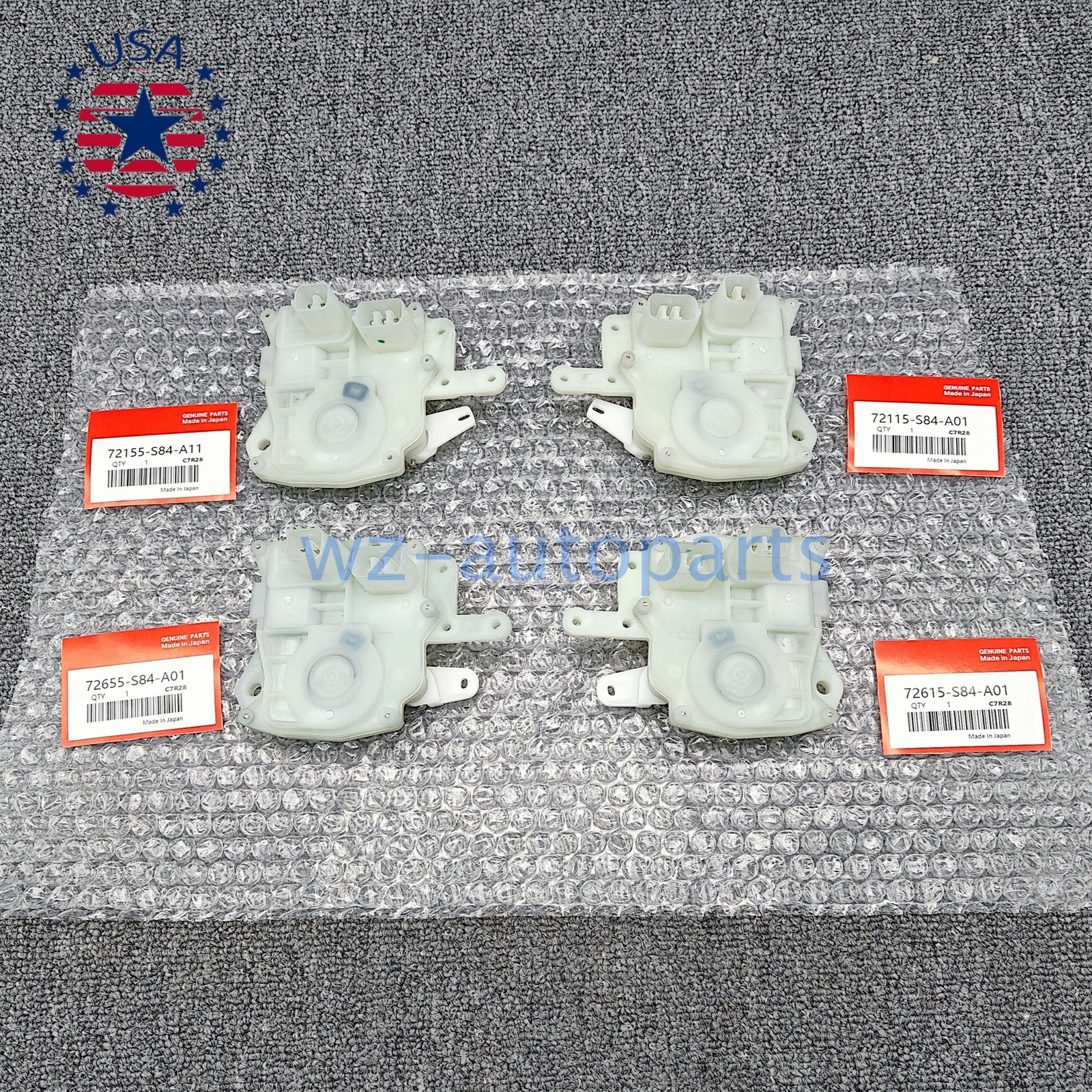 4PCS Front Rear Left Right Power Door Lock Latch Actuator For Honda Accord Civic