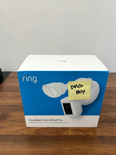 Ring Floodlight Cam Plus Outdoor Wired White - OPEN BOX