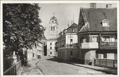 Erding Haagerstrasse ungelaufen ca. 1955