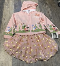 Disney MINNIE MOUSE Girls 3 PC Tutu Set Size 6 Skirt Hoodie Sweatshirt  Skirt