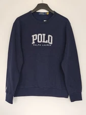 Polo Ralph Lauren Logo Fleece Sweatshirt Navy Blue 4167G Large